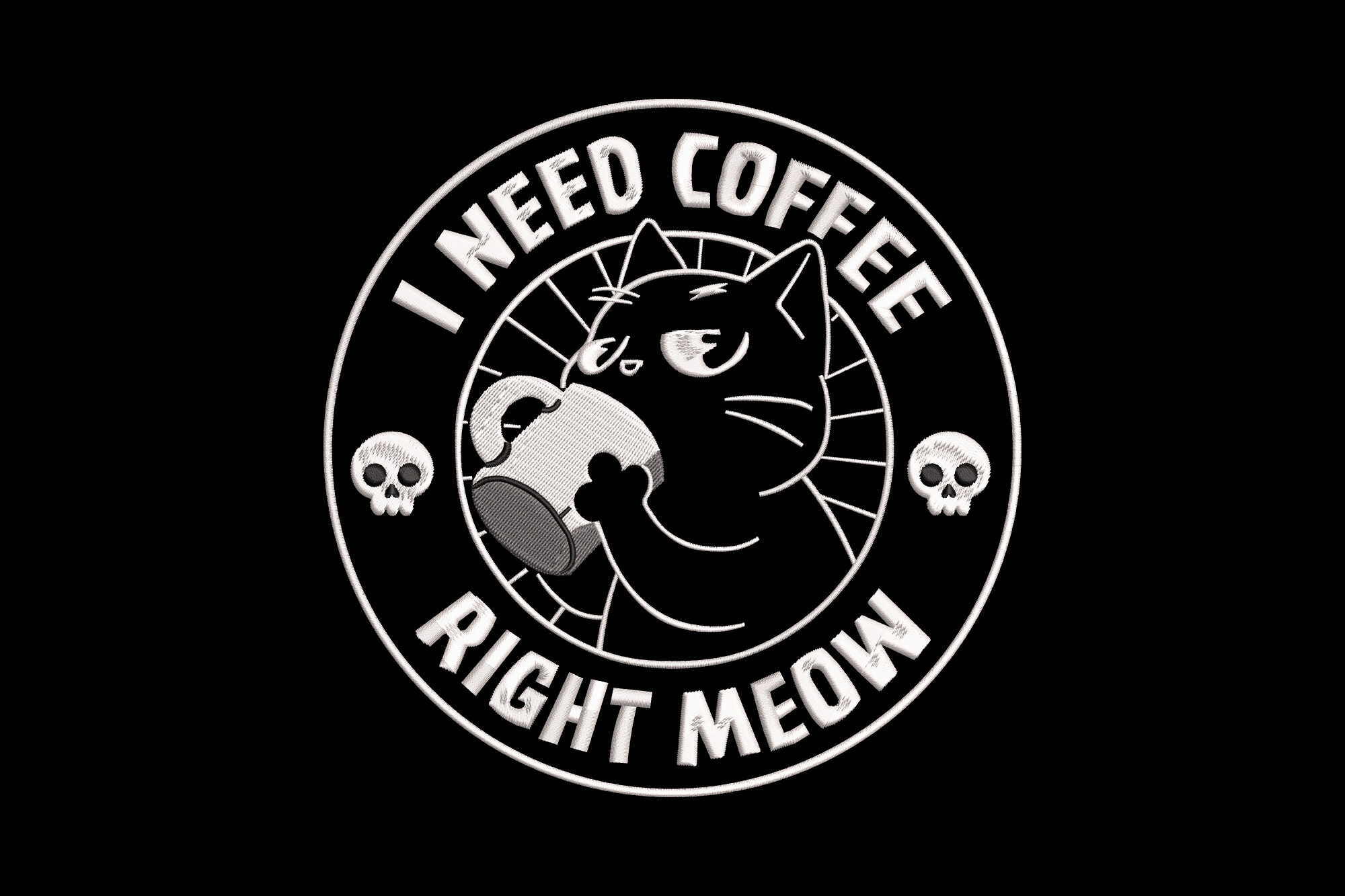 I Need Coffee Right Meow Funny Cat