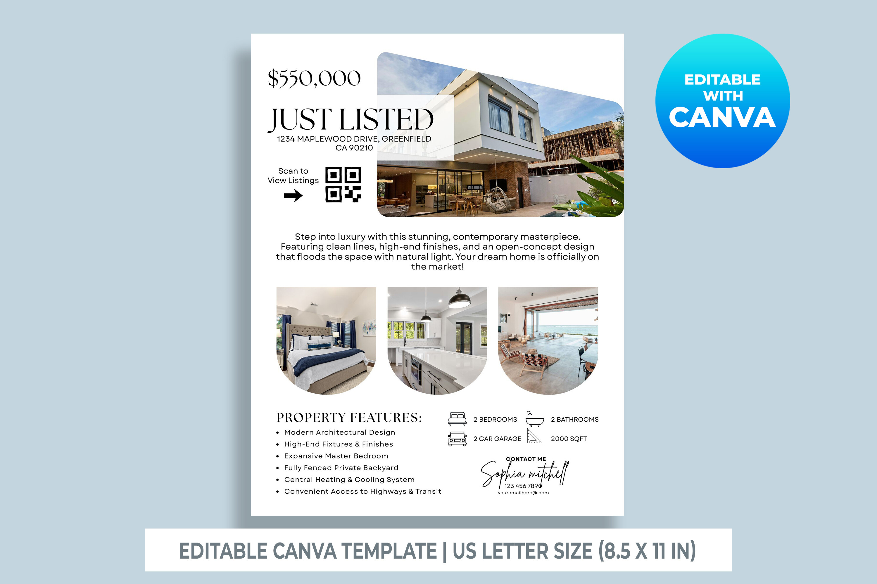 Just Listed Flyer Canva Template