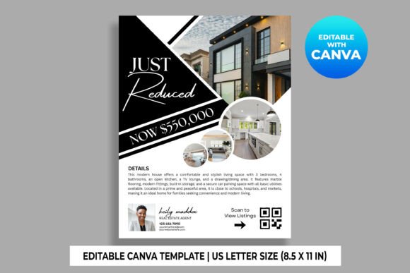 Just Reduced Flyer Canva Template