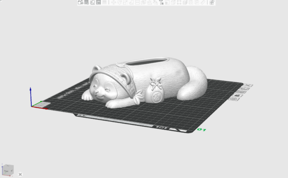 Lucky Panda Tissue Box Cover 3D Printable STL Model - Image 2