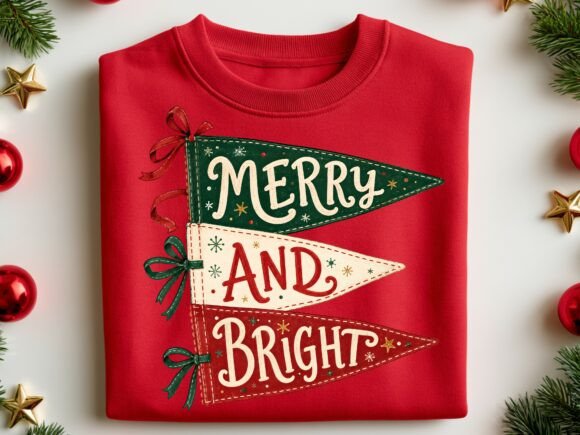 Merry and Bright Christmas PNG