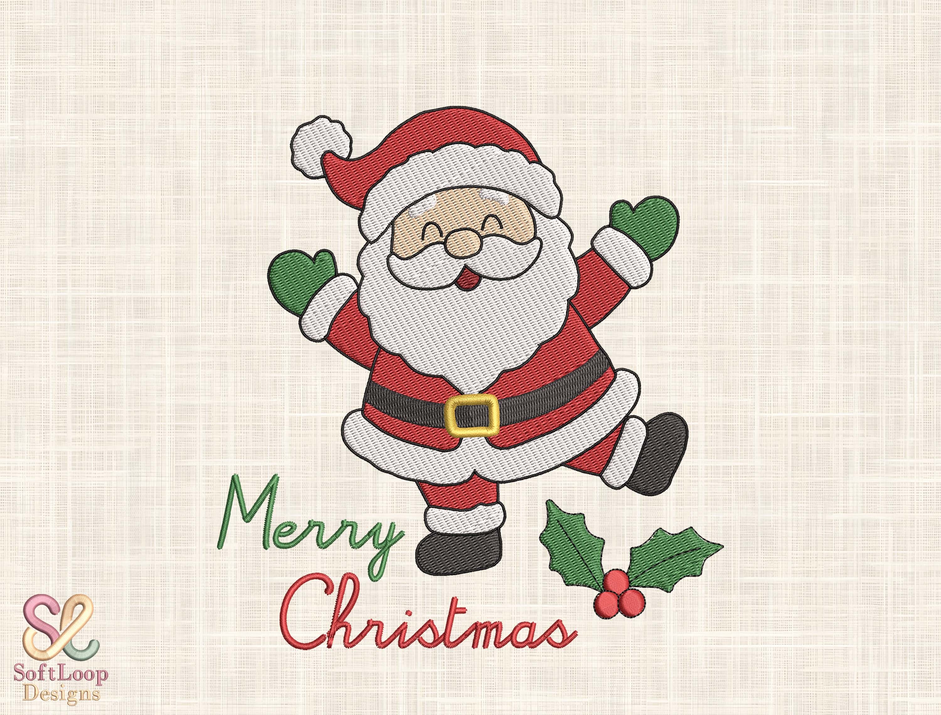 Merry Christmas Santa Embroidery Design - photo 1