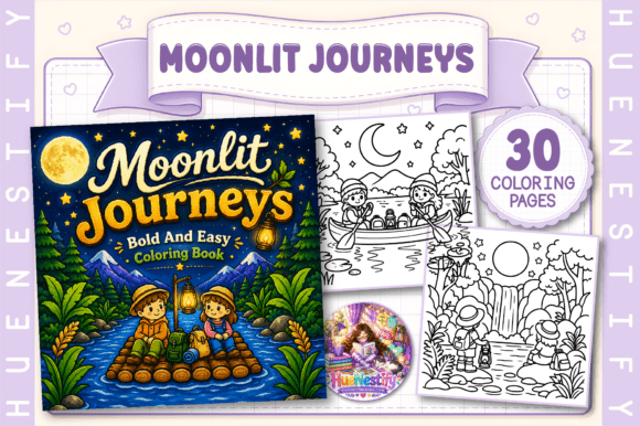 Moonlit Journeys Coloring Book