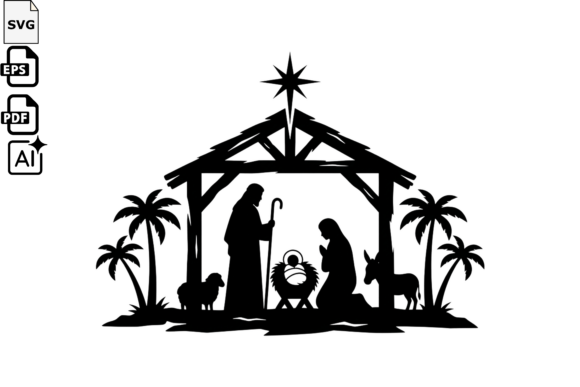 Nativity Scene Christmas SVG