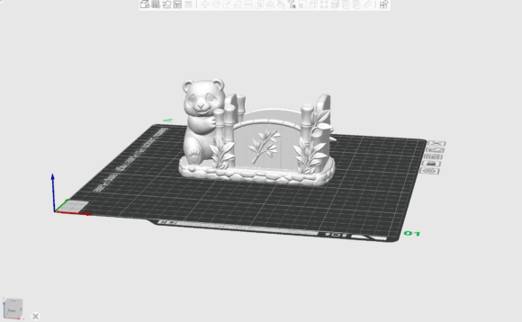 Panda Bamboo Desk Organizer 3D Print Model STL File - Image 2