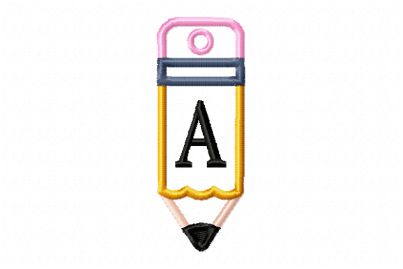 Pencil Tag Letter a