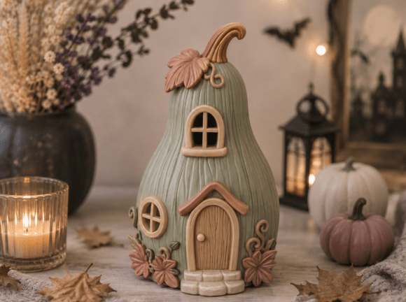 Pumpkin House STL | Autumn Fairy Tale Cottage for 3D Printing - Image 2