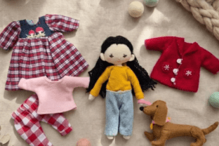 Rag Doll, Dog & Clothes Sewing Pattern Gráfico por LittleLullabyShop ...