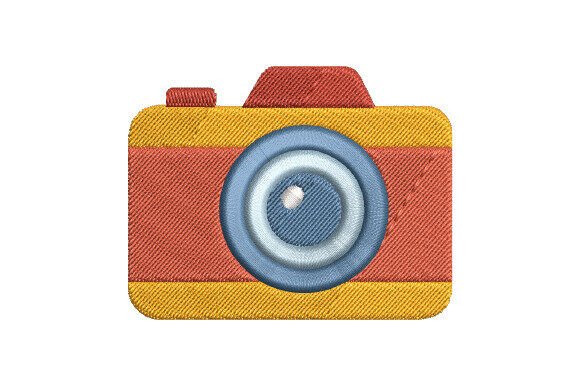 Retro Camera Embroidery Design