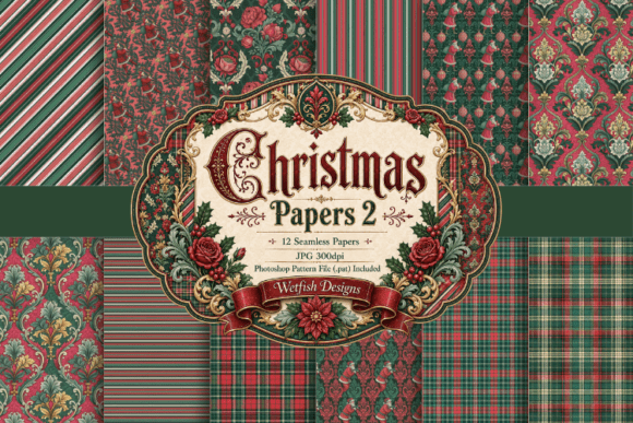 Seamless Christmas Papers & Patterns 2