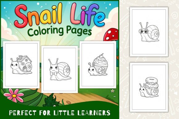 Snail Life Coloring Pages for Kids