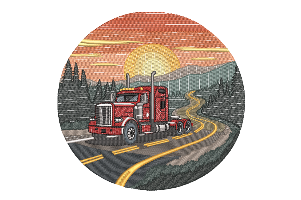 Truck Sunset Landscape