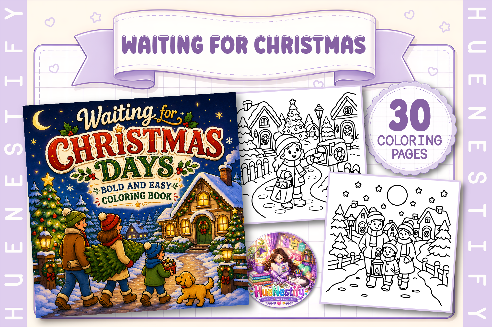 Waiting for Christmas Coloring Book