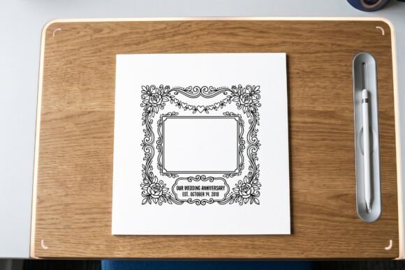 Wedding Anniversary Floral Border