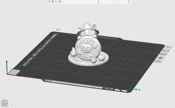 Witch Cat Pumpkin Cookie 3D Model - Halloween Decor STL - Image 2
