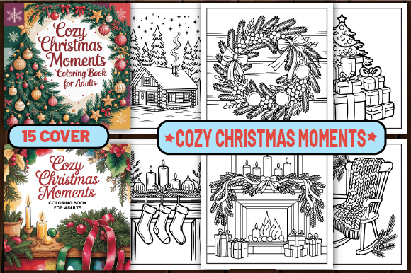 70 Cozy Christmas Moments Coloring Pages