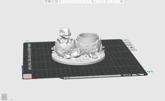 Baby Dragon Egg Desk Organizer STL | Fantasy Pencil Holder 3D Print - Image 2