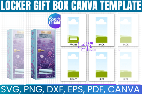 Back to School Locker Gift Box Template