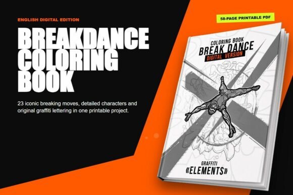 Breakdance Coloring Book: 23 Moves