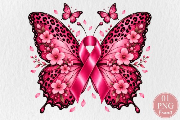 Breast Cancer Awareness Butterfly PNG