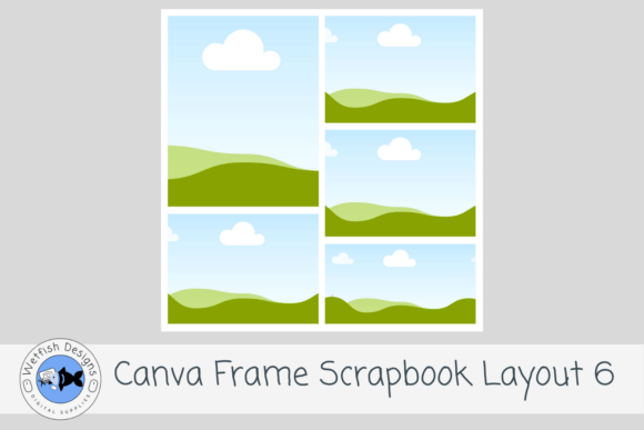 Canva Frame Scrapbook Layout 6 five-photo scrapbook design
