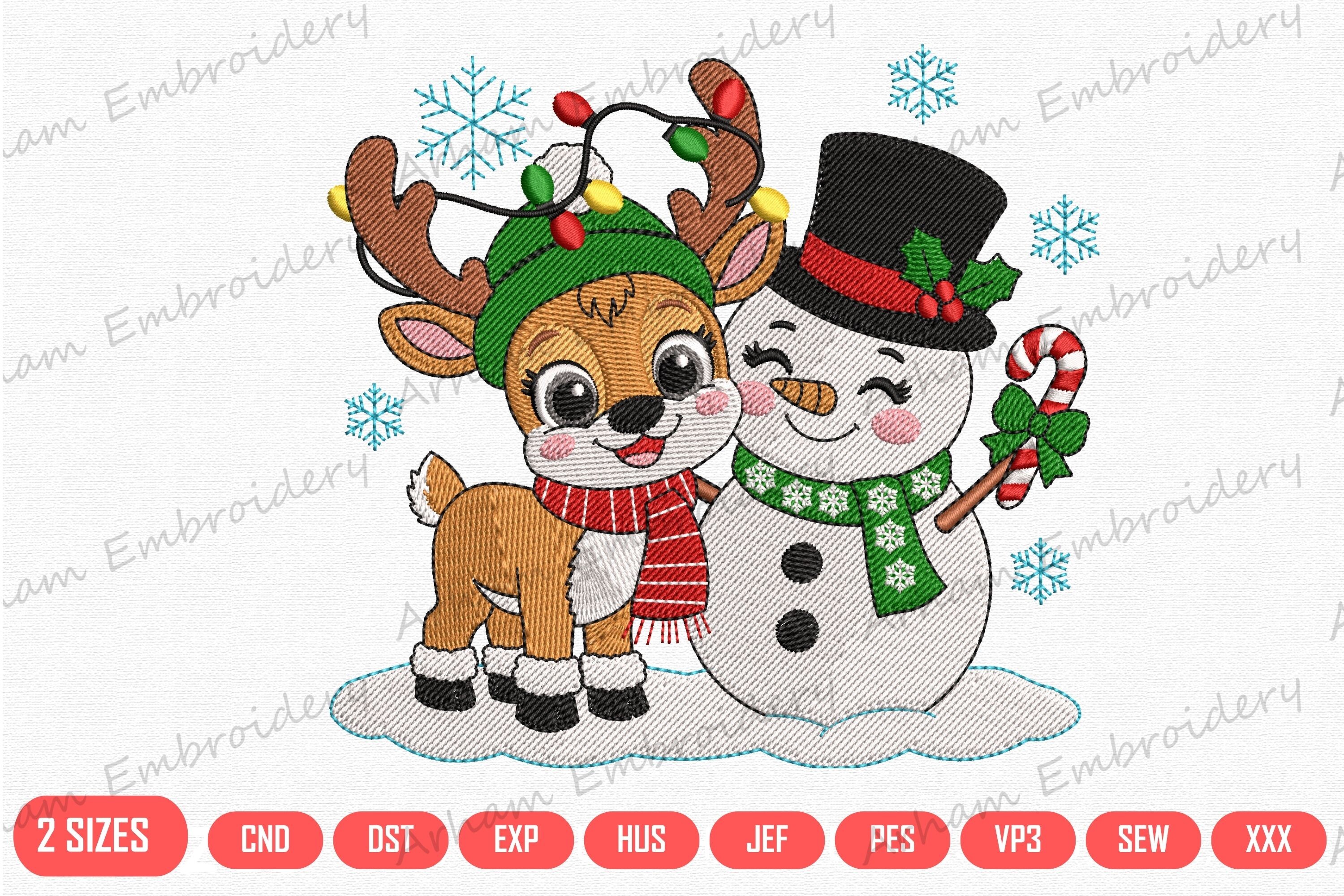 Christmas Reindeer & Snowman - photo 1