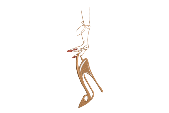 Elegant High Heel Fashion Line Art