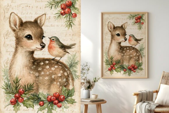Forest Friends, Christmas Digital Paper