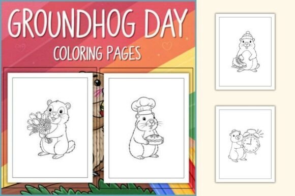 Groundhog Day Coloring Pages
