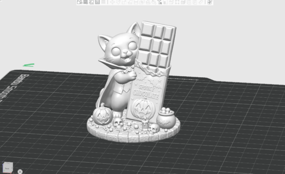 Halloween Cat Chocolate Bar Holder STL | 3D Printable Spooky Decor - Image 2