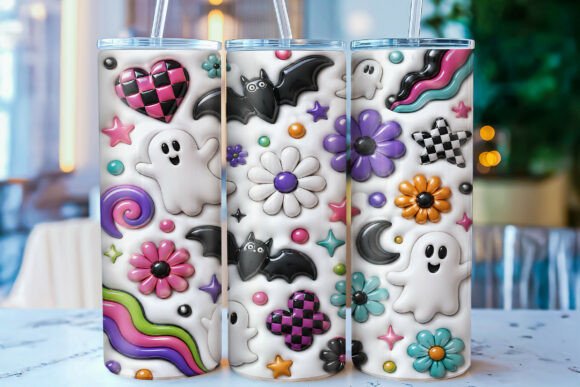 Inflated Halloween Ghost Tumbler Wrap
