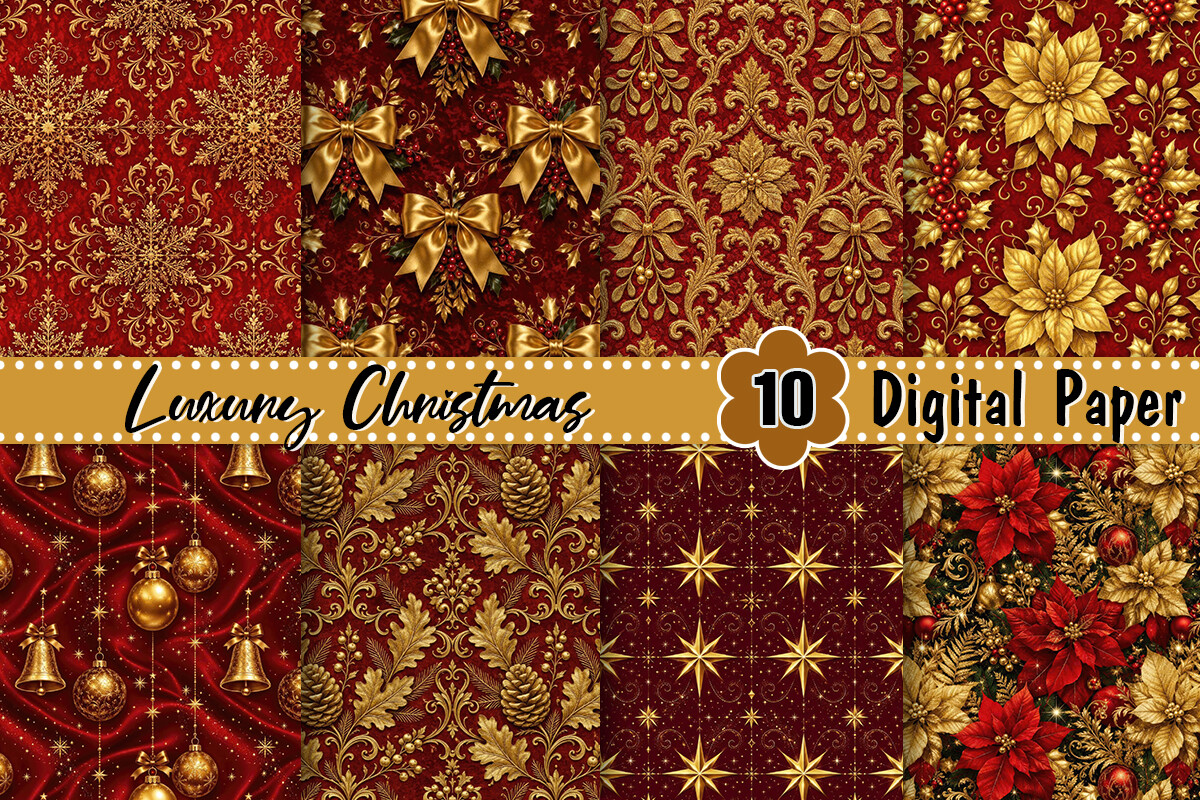 Luxury Christmas Digital Paper