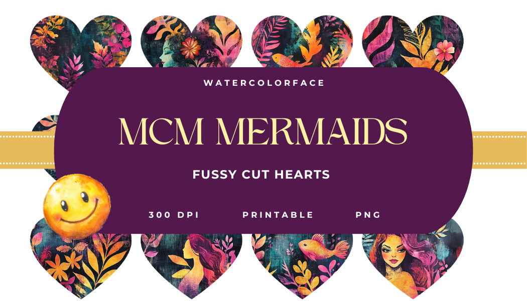 MCM Mermaid Heart Fussy Cuts