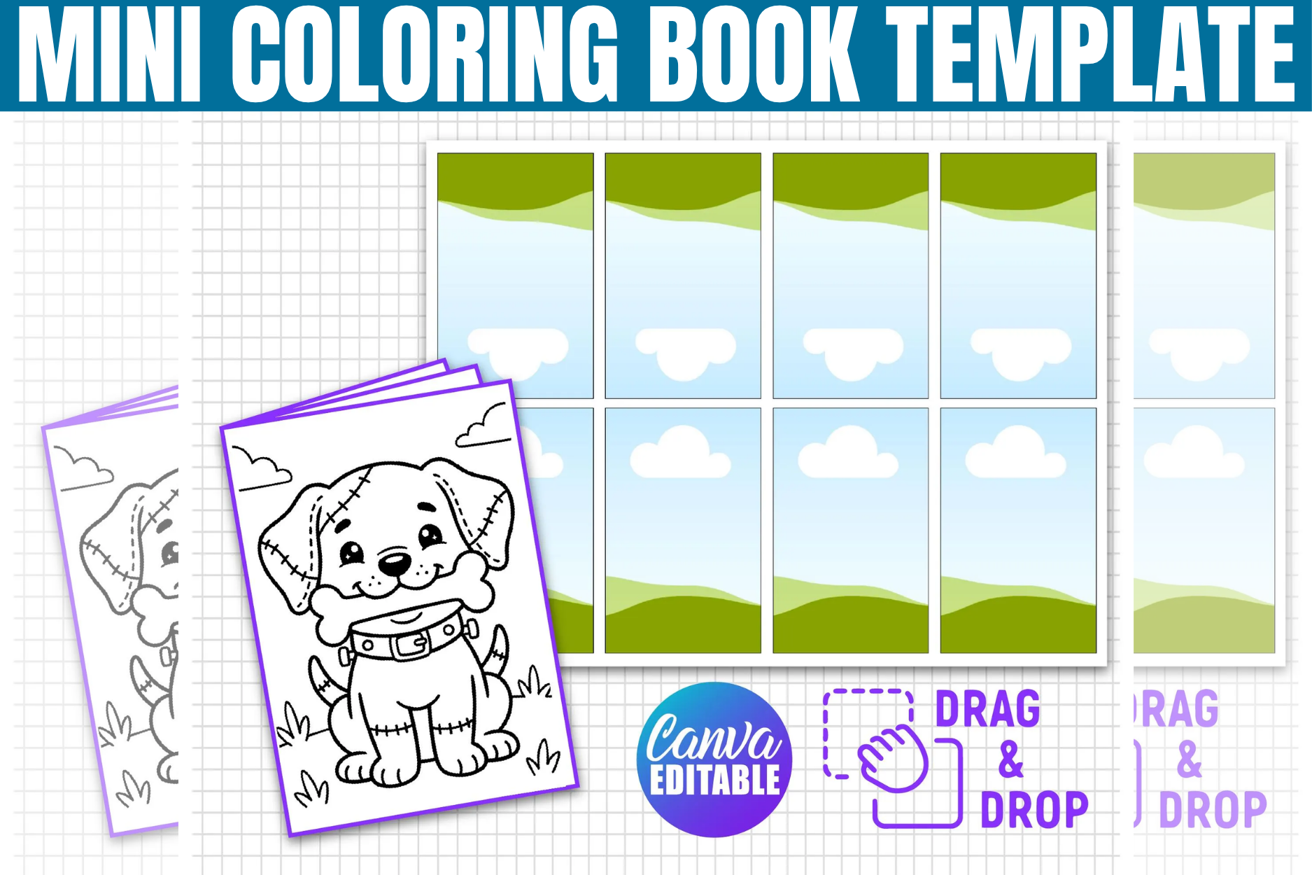 Mini Coloring Book Canva Template