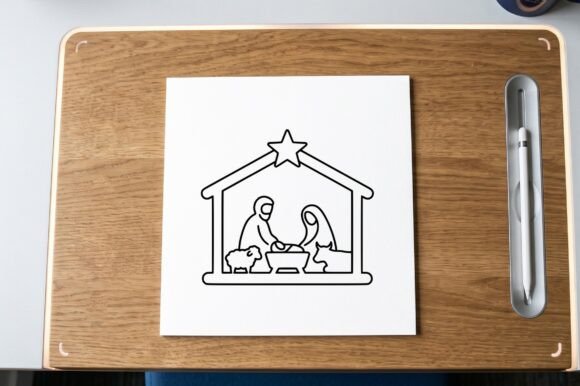 Nativity Manger Coloring Page