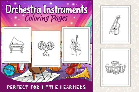 Orchestra Instruments Coloring Pages