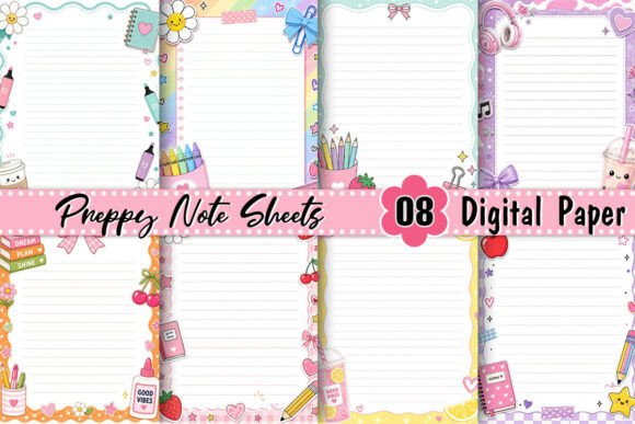 Preppy Note Sheets Background