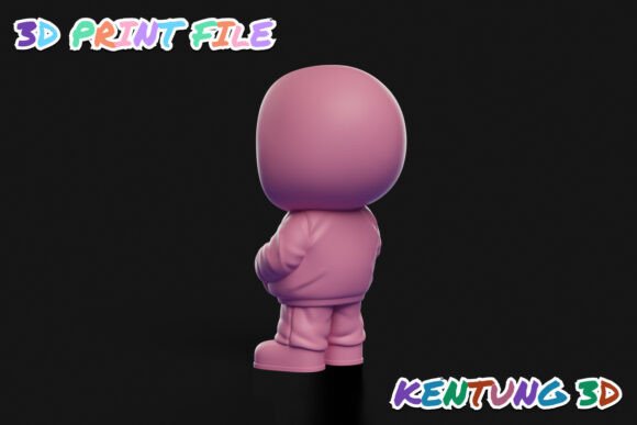 Halloween Pumpkin Hoodie Ghost Figurine - 3D Printable Spooky Desk Decor - Image 3