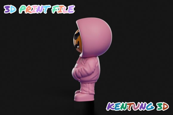 Halloween Pumpkin Hoodie Ghost Figurine - 3D Printable Spooky Desk Decor - Image 5