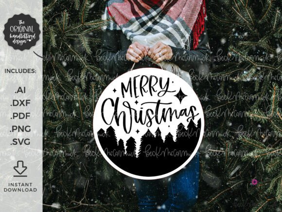 Round Christmas Ornament Svg Graphics