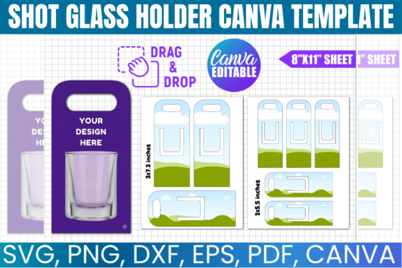 Shot Glass Holder Canva Template Graphic Print Templates By Gfx Shaown