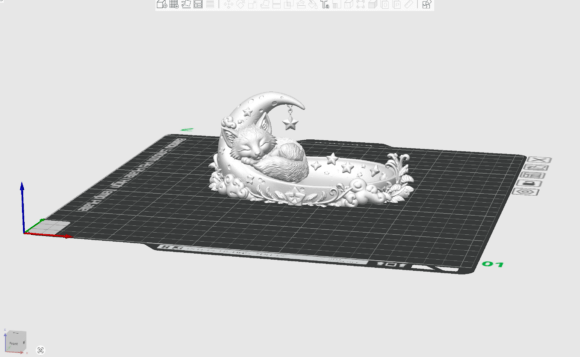 Sleeping Fox Moon Jewelry Tray STL – 3D Print Celestial Organizer - Image 2
