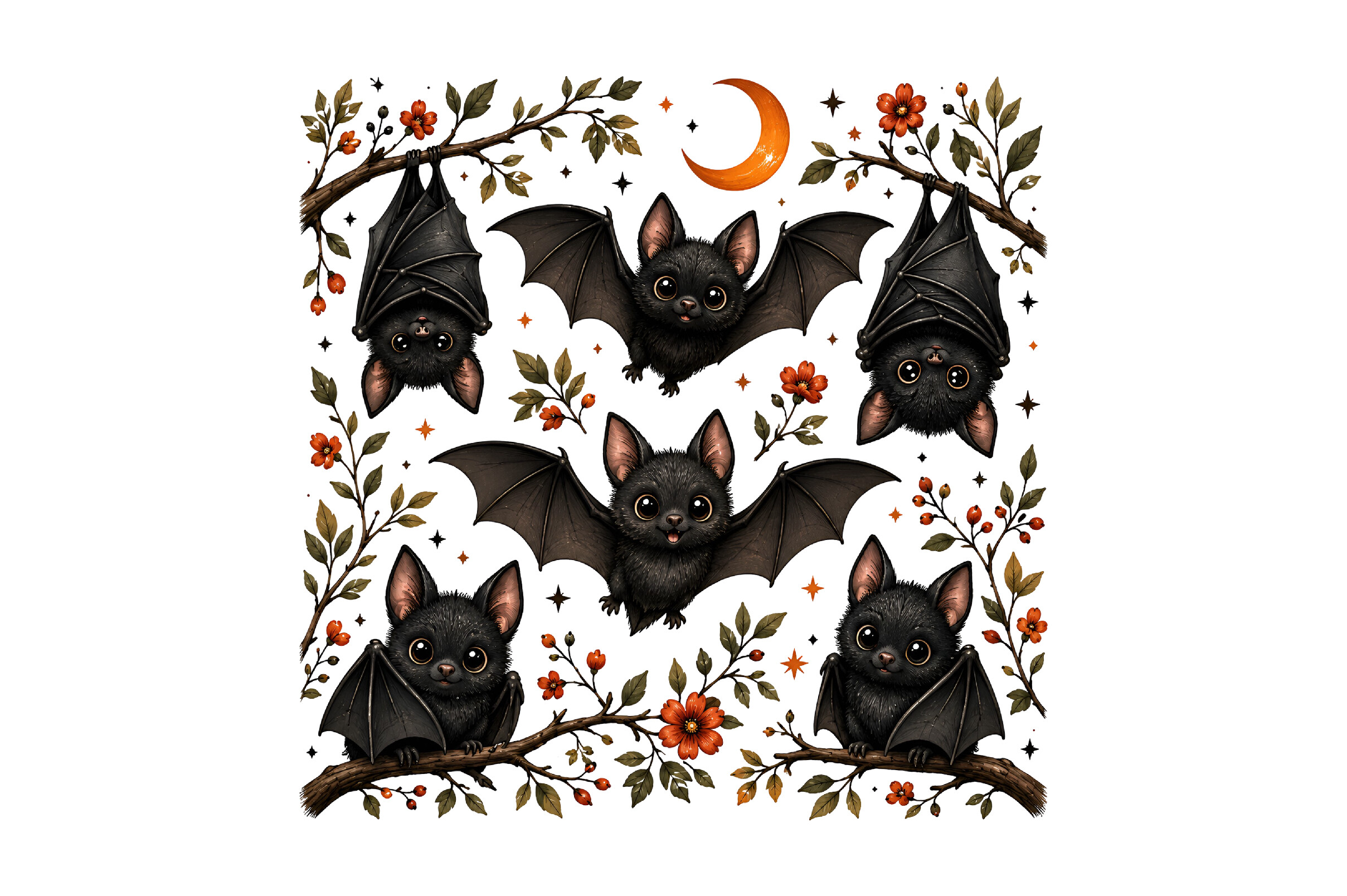 Vintage 90s Halloween Bat Png