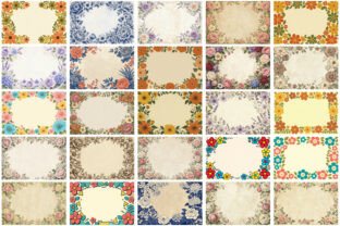 Vintage Flower Border Background Gráfico por Forhadx5 · Creative Fabrica
