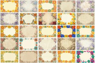 Vintage Flower Border Background Gráfico por Forhadx5 · Creative Fabrica