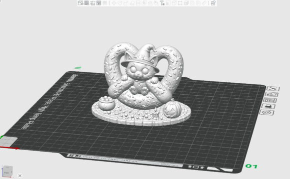 Witch Cat Donut Holder STL | Spooky Halloween 3D Print Decor - Image 2