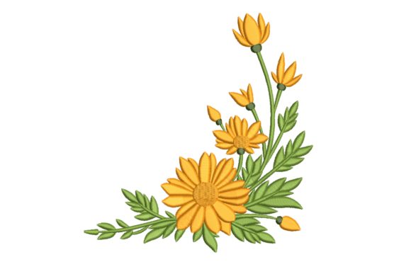 Yellow Wildflower Corner Floral