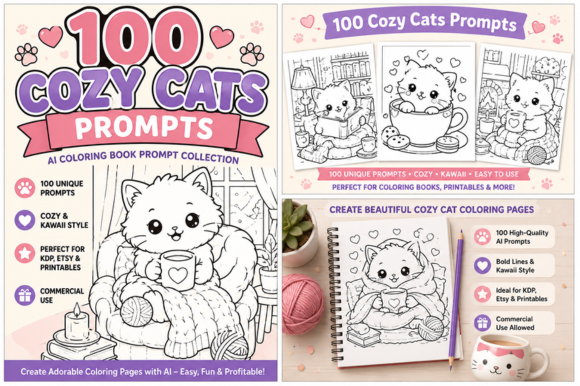 100 Cozy Cats Prompts