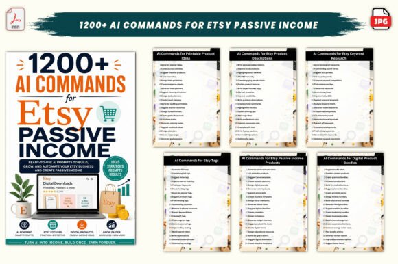 1200+ AI Commands for Etsy Passive Incom