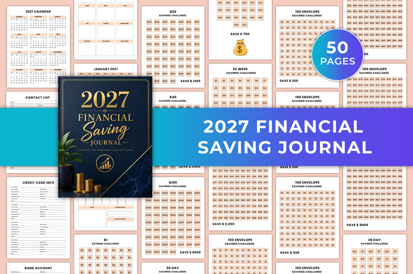 2027 Financial Saving Journal KDP